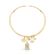 Choker Rigido Dourado com Pingentes Cravejados - CO01011347DOZI